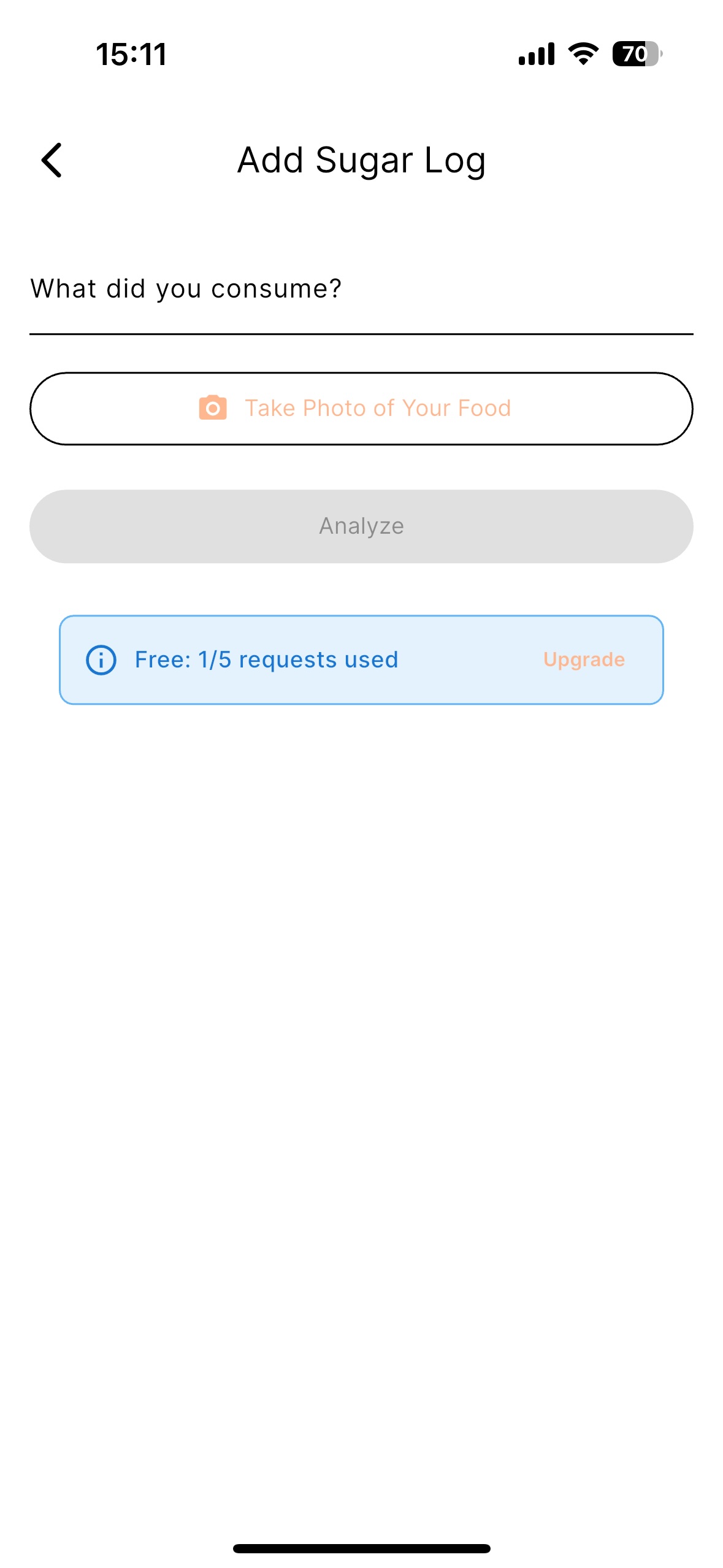 Sugar Track App Screenshot